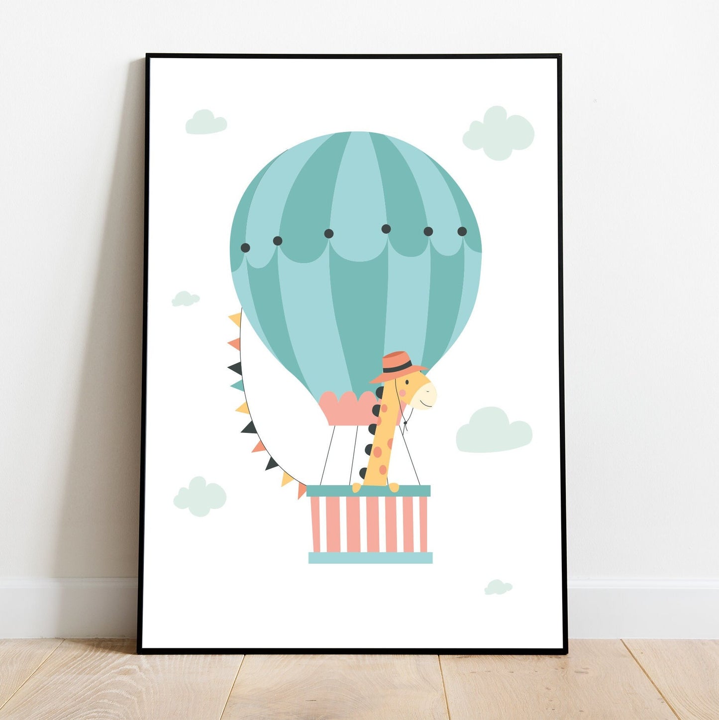 Flaying Panda - Framed Nursery Wall Art Set of 3 Pieces