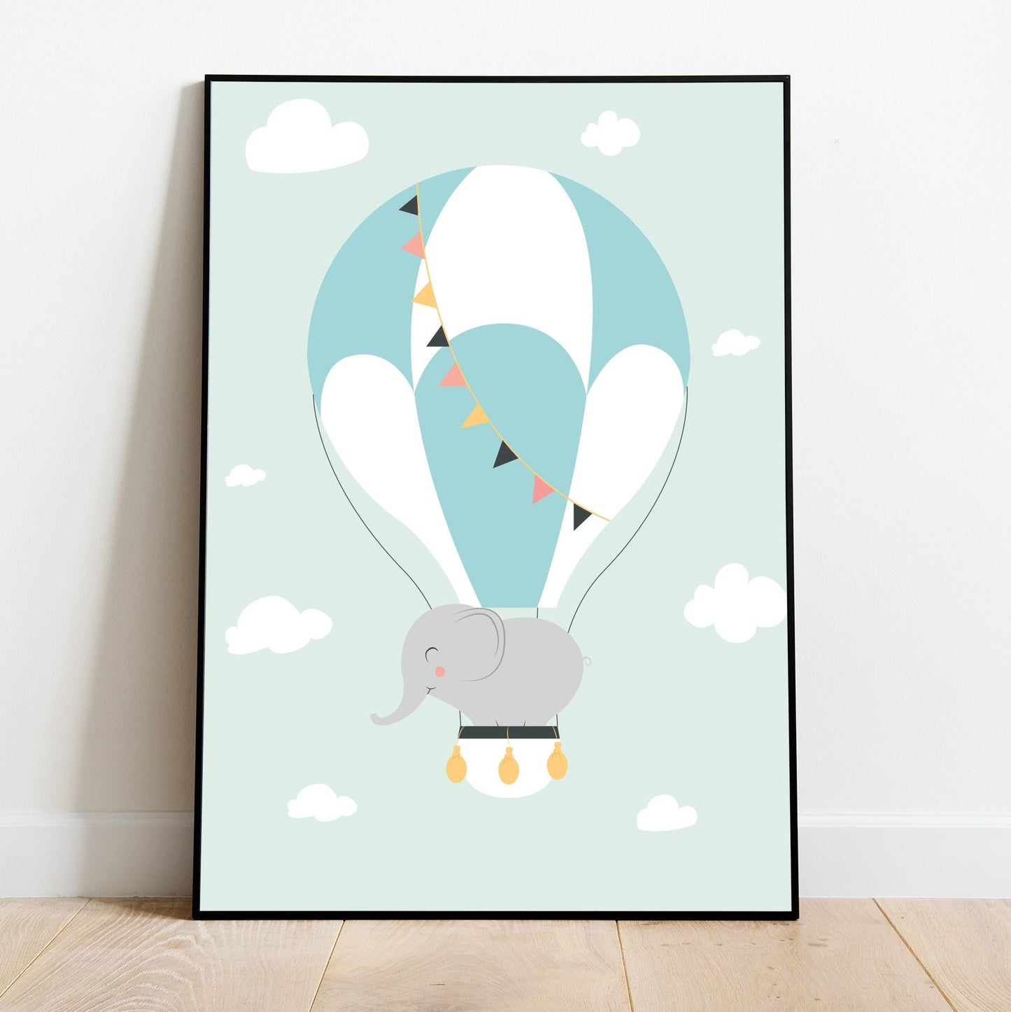 Flaying Panda - Framed Nursery Wall Art Set of 3 Pieces