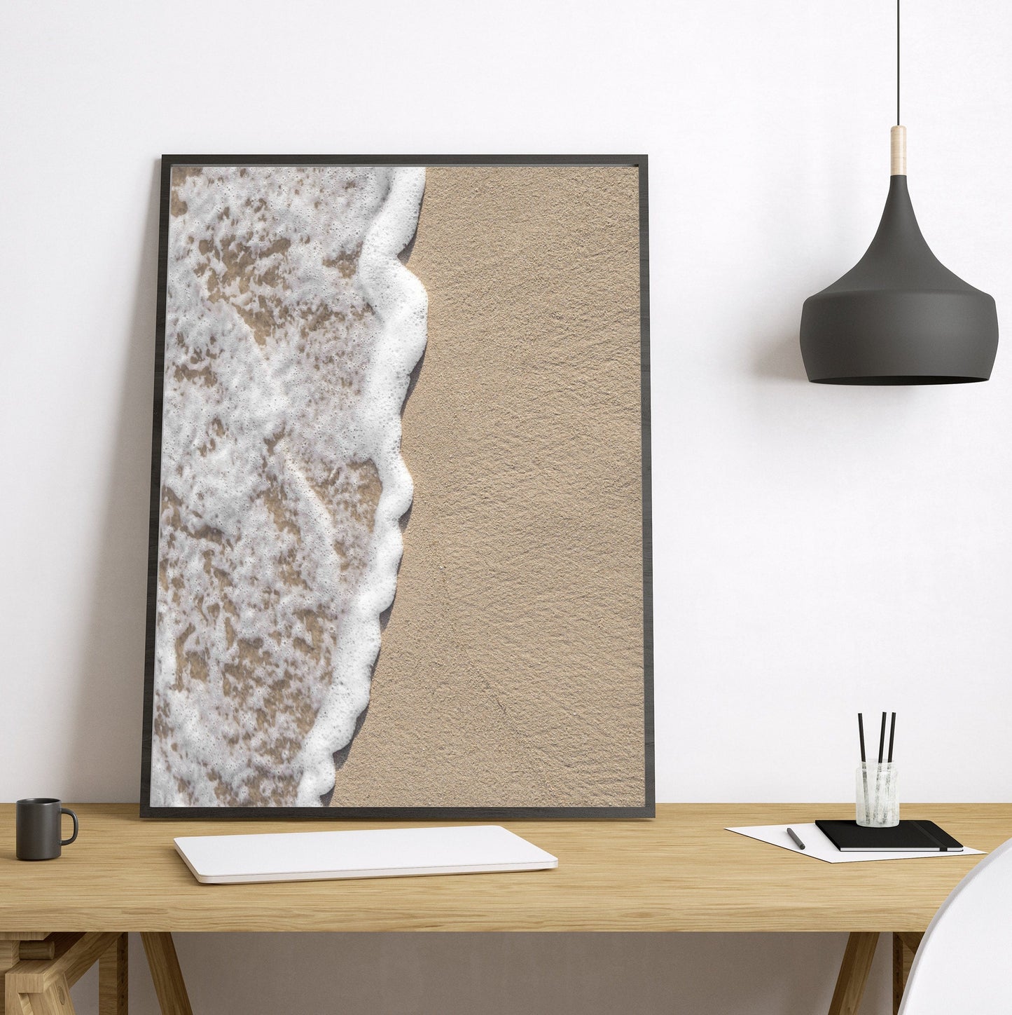 Sweet Leafs - Neutral Boho Gallery FRAMED Wall Decor Print Set of 6 Pieces