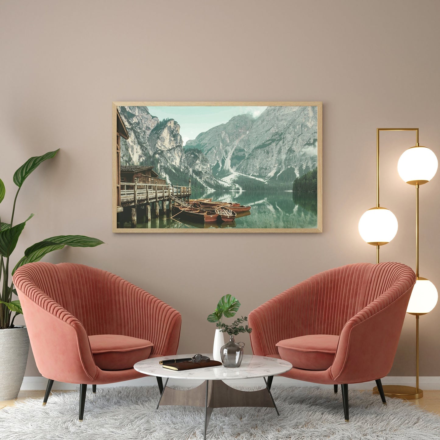 Wonder Lake - Neutral Landscape Gallery Wall Set of 5 Pieces FRAMED