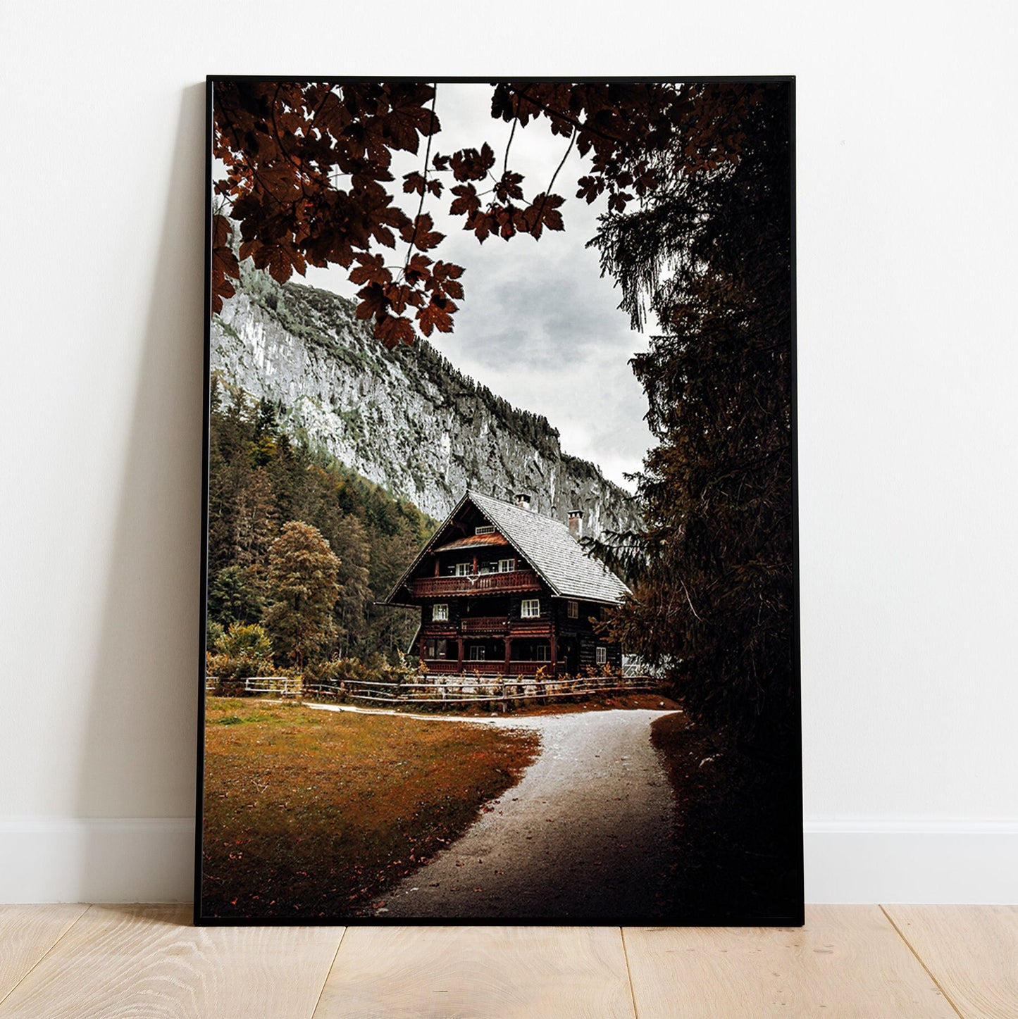 Wooden Flu - Wooden FRAMED Nature Gallery Wall Art Set of 4 Pieces