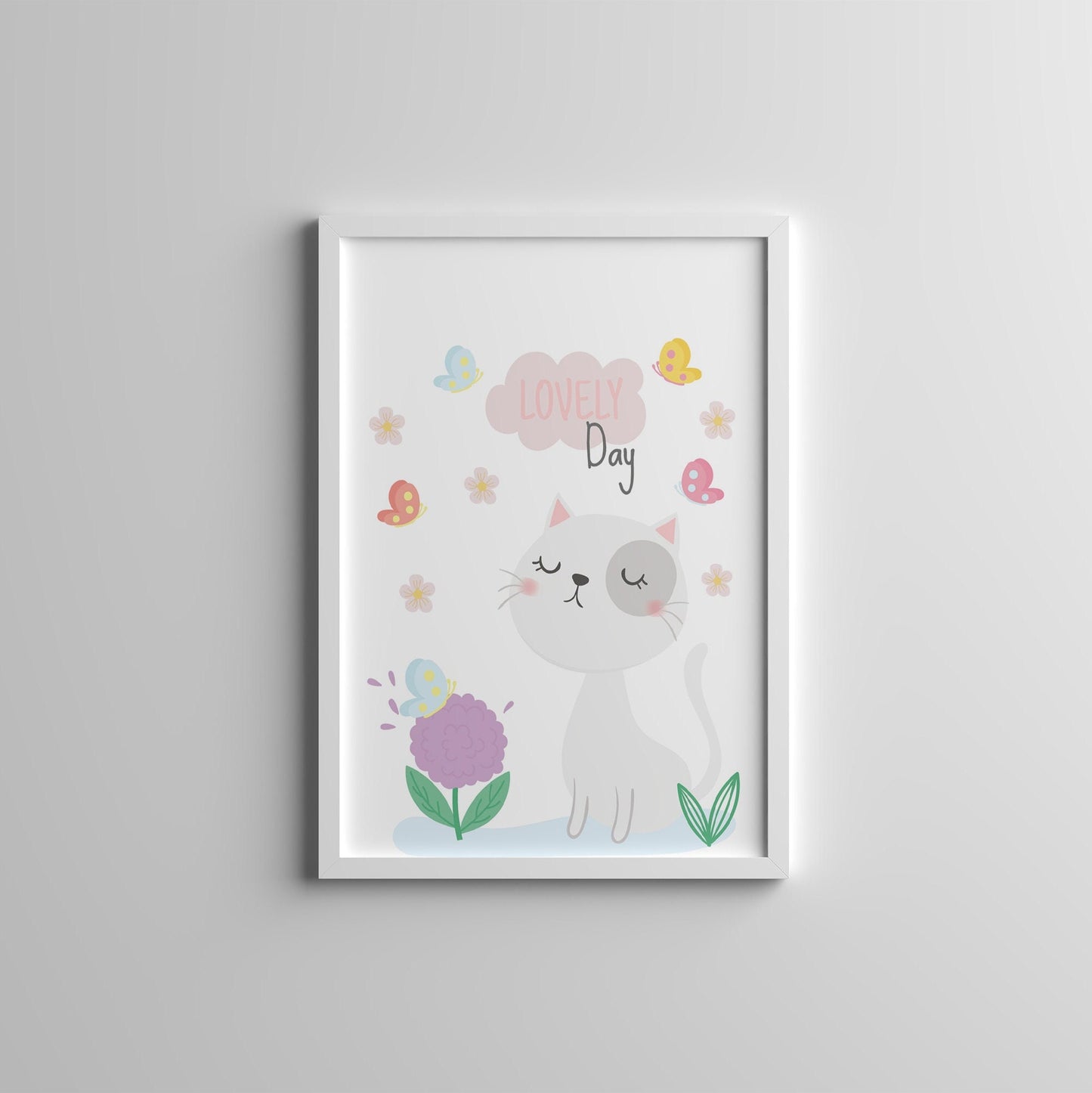Felis - Sweet Cats Framed Nursery Wall Art Set of 3 Pieces