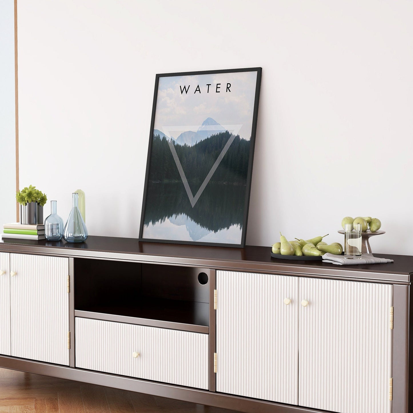 Four Elements - Wall Art FRAMED Nature Art Set of 4 Pieces