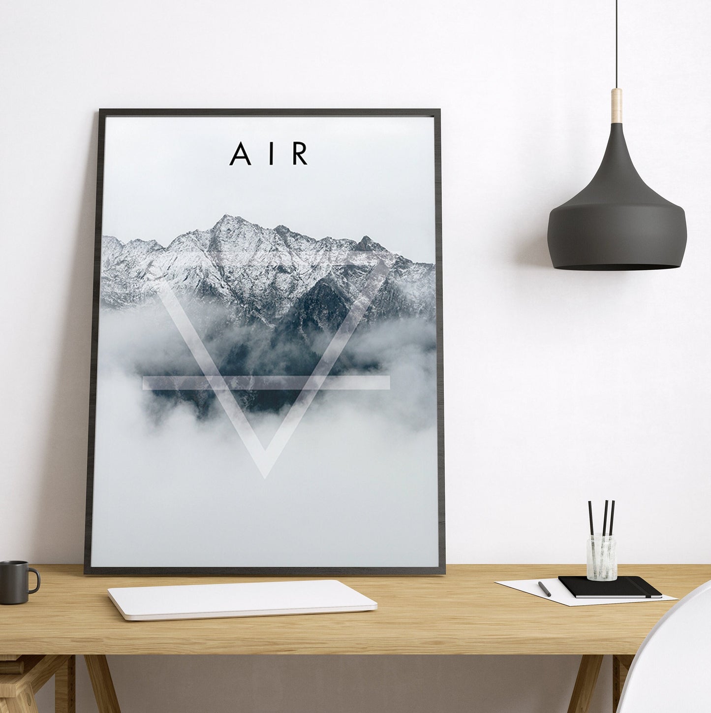 Four Elements - Wall Art FRAMED Nature Art Set of 4 Pieces
