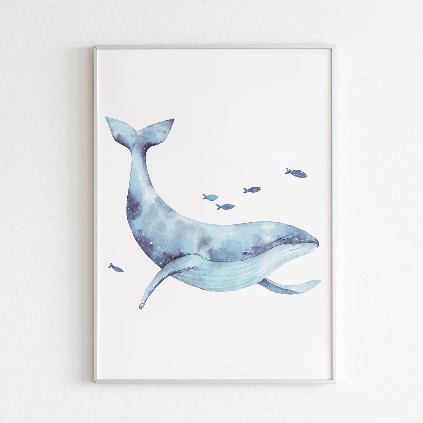 Mar in Blue - Nautical Wall Art Set of 4 Pieces FRAMED