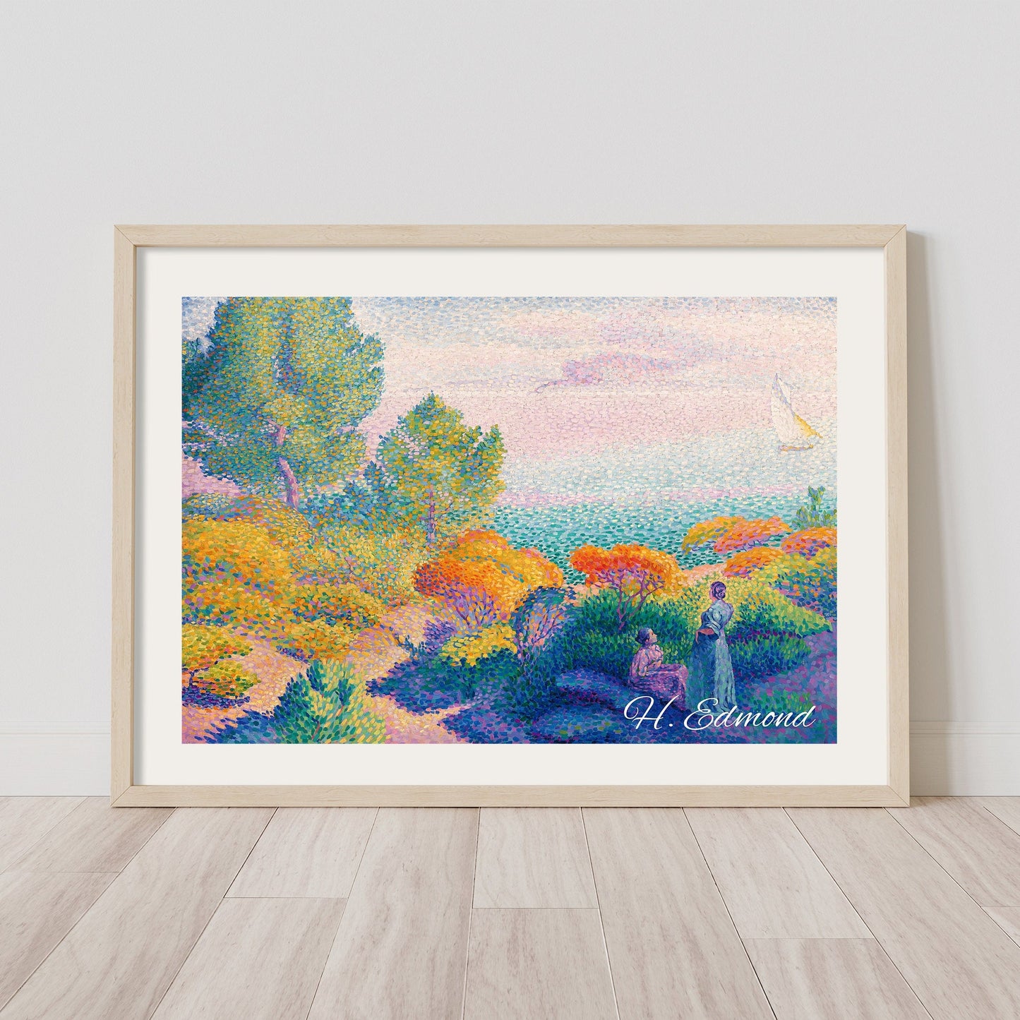 Exhibition Wall Set - Neo Impressionist Gallery Wall Set FRAMED of 7 Pieces