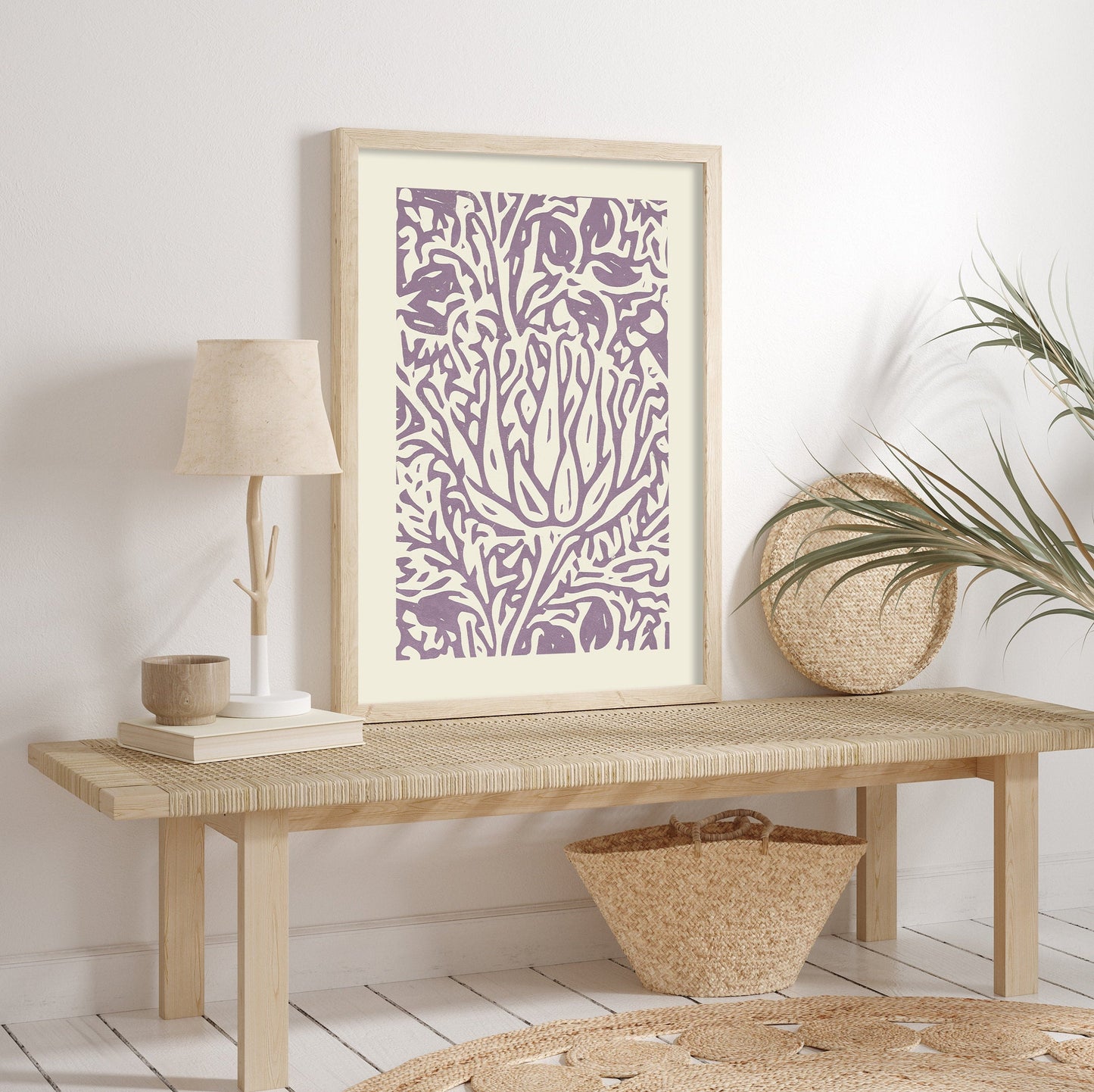 William Morris - Line Art Gallery Wall Set FRAMED of 7 Pieces
