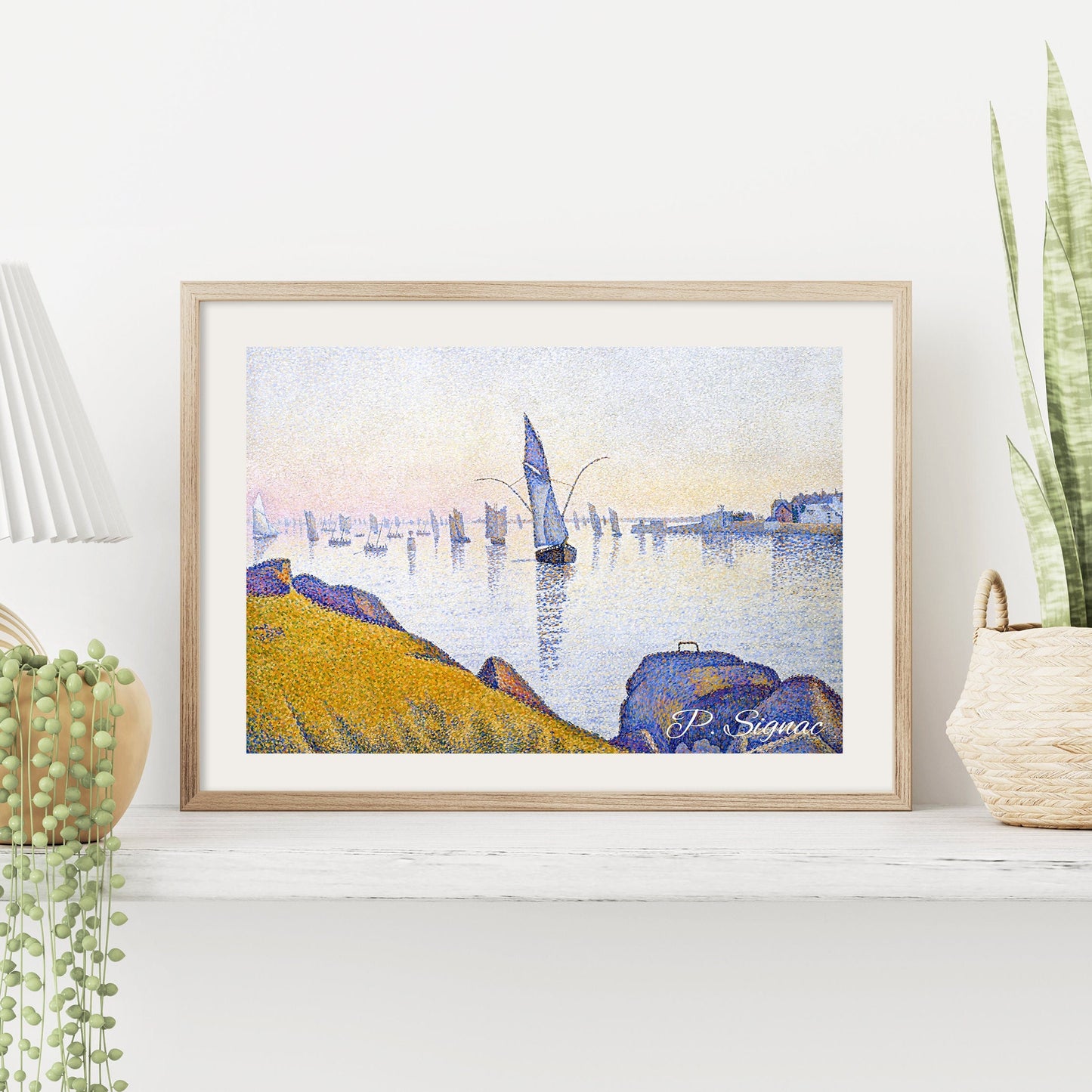 Exhibition Wall Set - Neo Impressionist Gallery Wall Set FRAMED of 7 Pieces