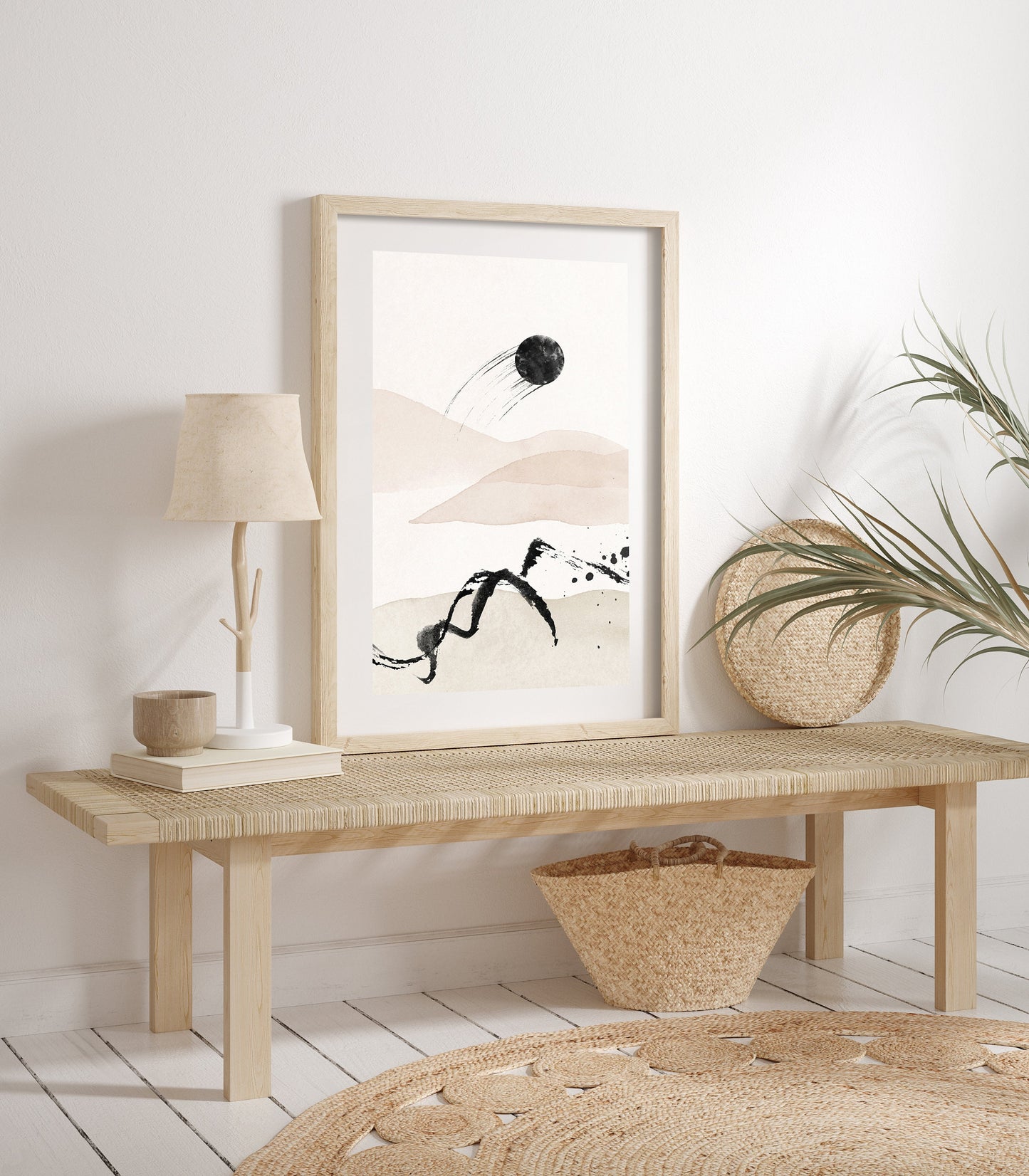 Femilines - FRAMED Gallery Wall Set of 4 Beige Abstract Posters