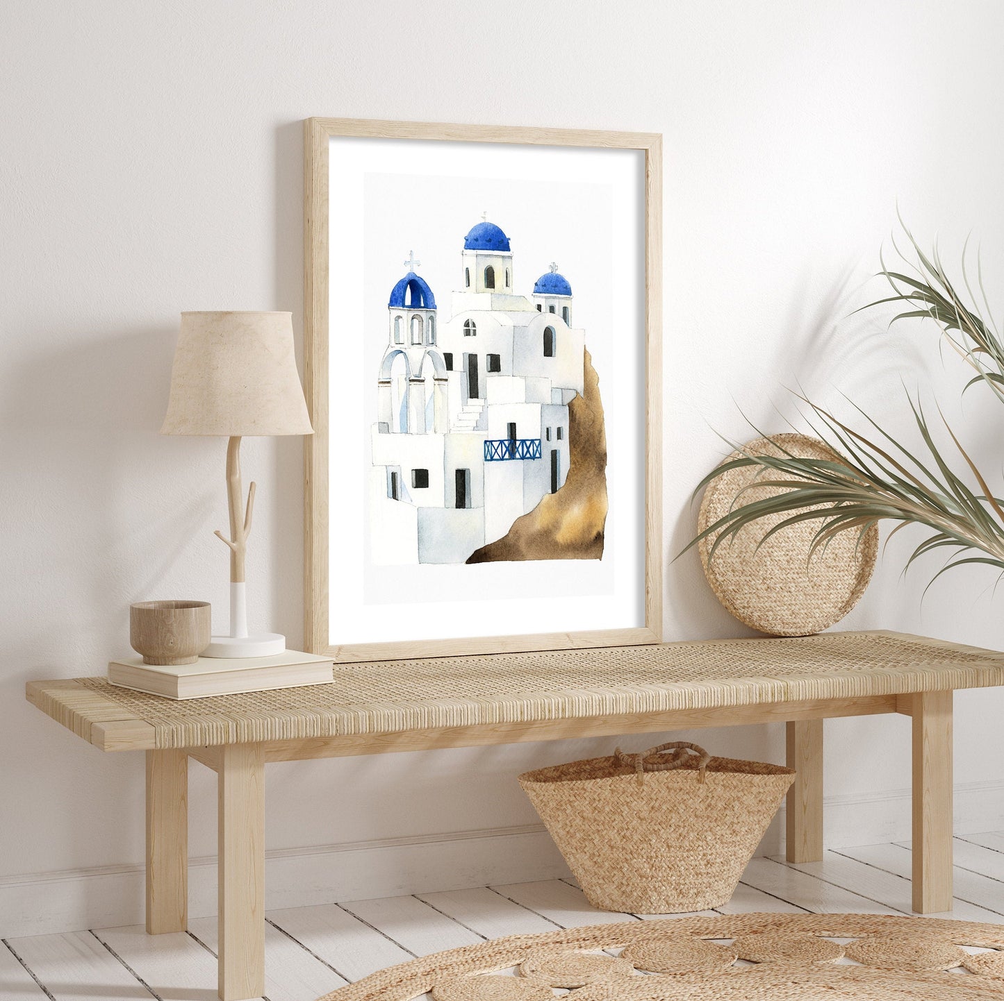 Atina - FRAMED Gallery Wall Set Mediterrenian Print Set of 4 Pieces