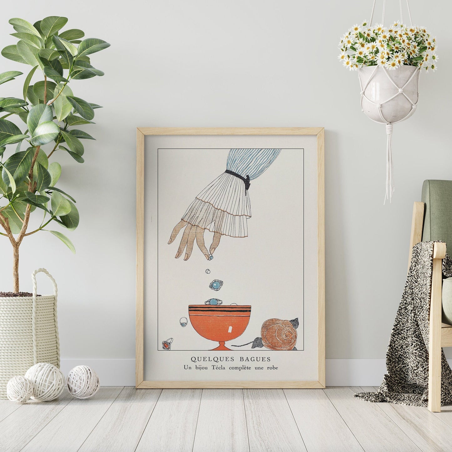 She Was - Vintage FRAMED Wall Gallery Set for Fashion House Print Art Set of 6 Pieces