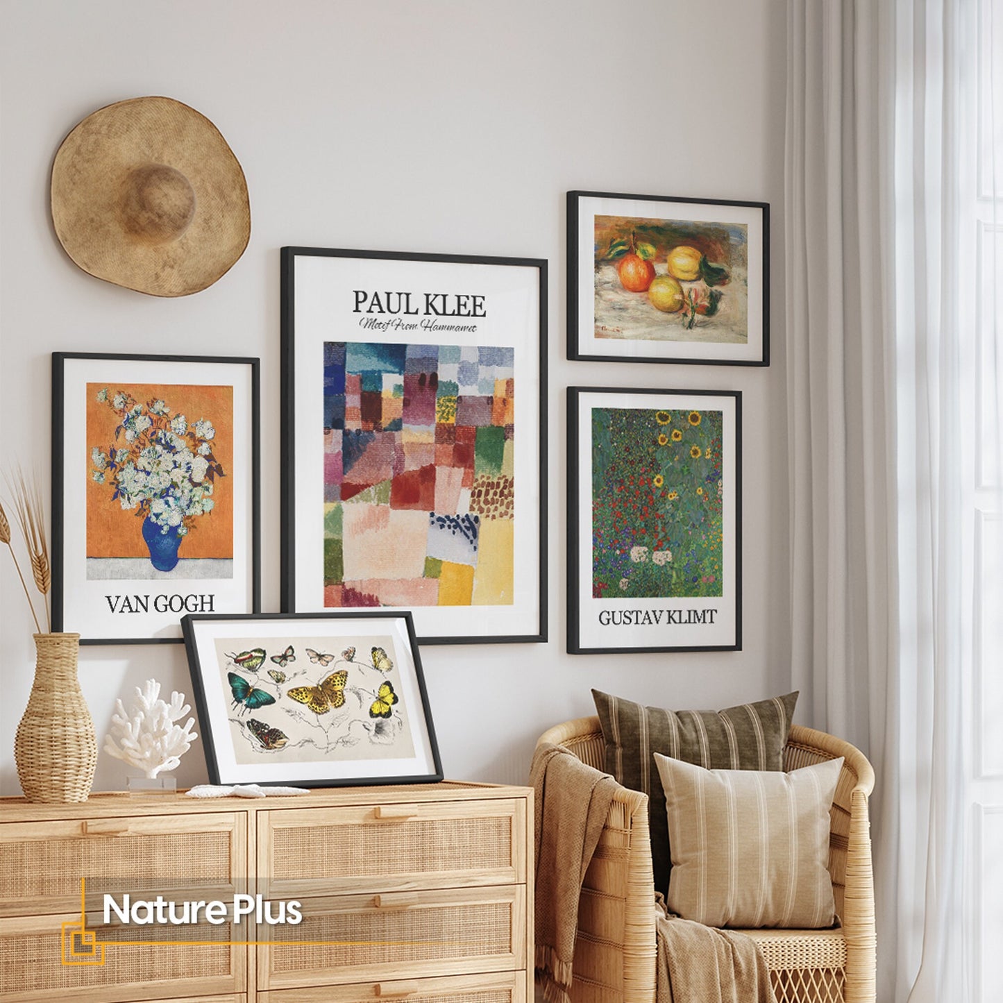 Nature Plus - FRAMED Gallery Wall Art Set of 5 Exhibition Poster Set