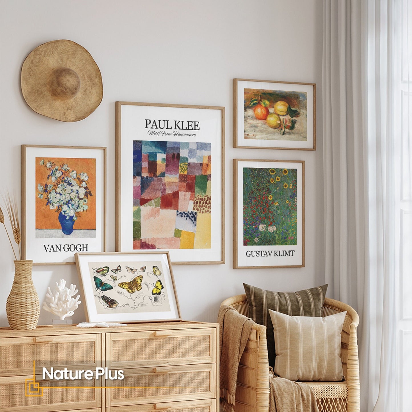 Nature Plus - FRAMED Gallery Wall Art Set of 5 Exhibition Poster Set