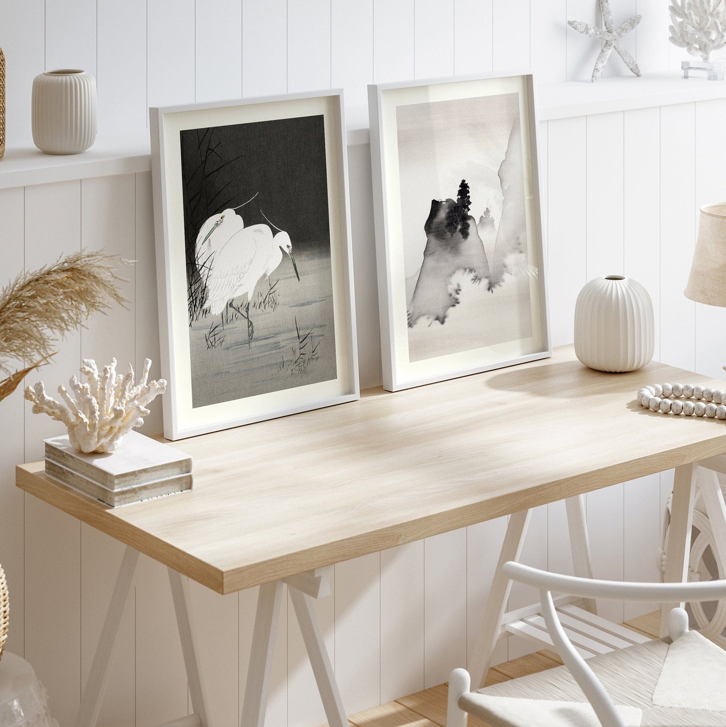 Under Moon - Black and White Gallery Wall Set of 8 FRAMED