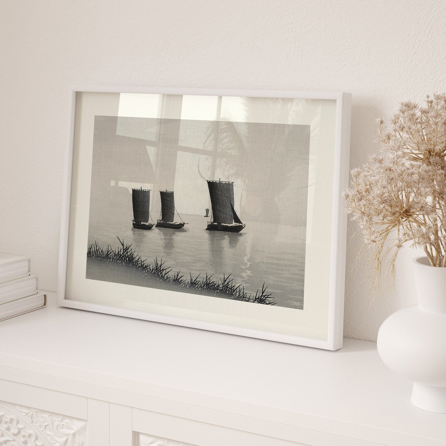 Under Moon - Black and White Gallery Wall Set of 8 FRAMED