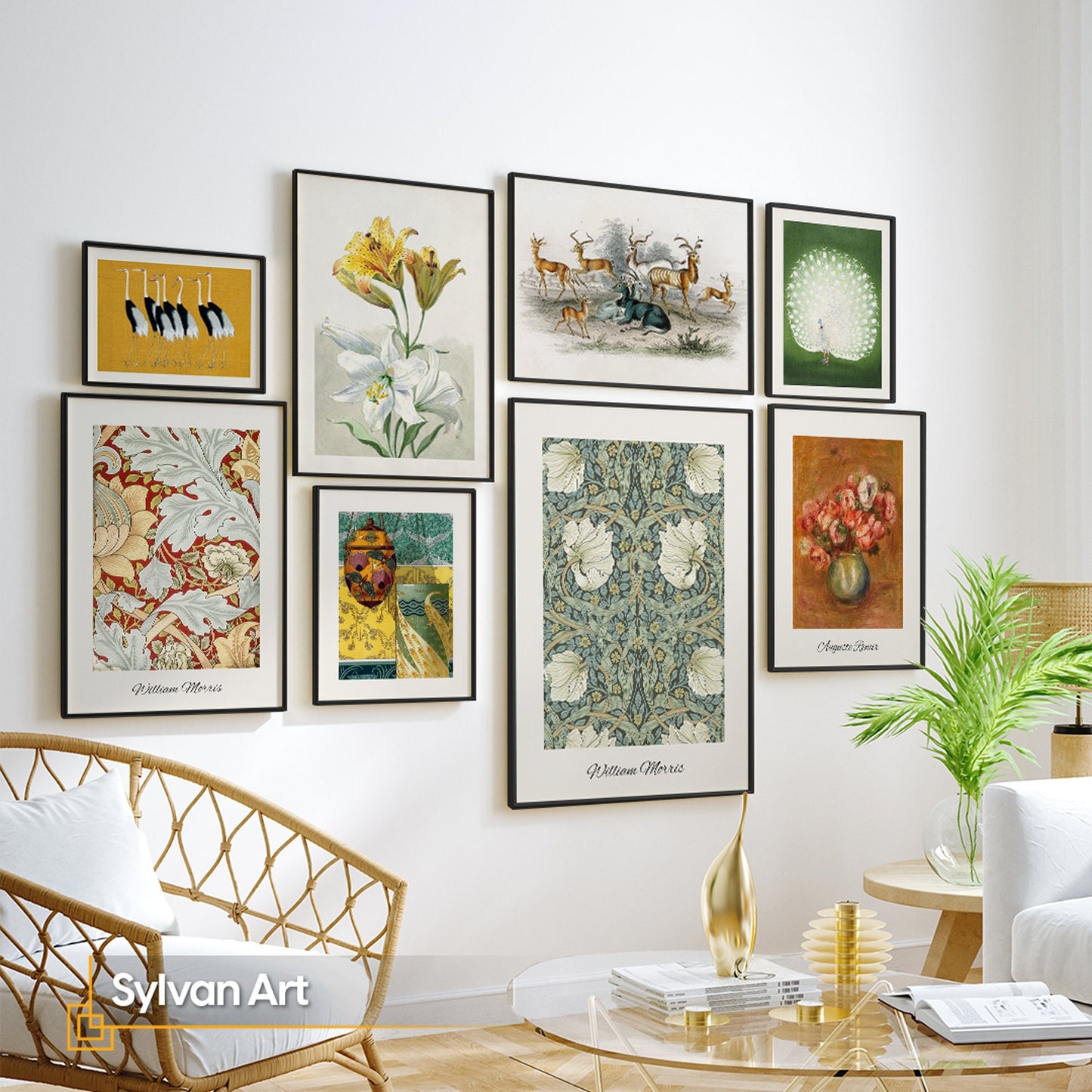 Sylvan Art - Eclectic FRAMED Gallery Set Art Deco of 8