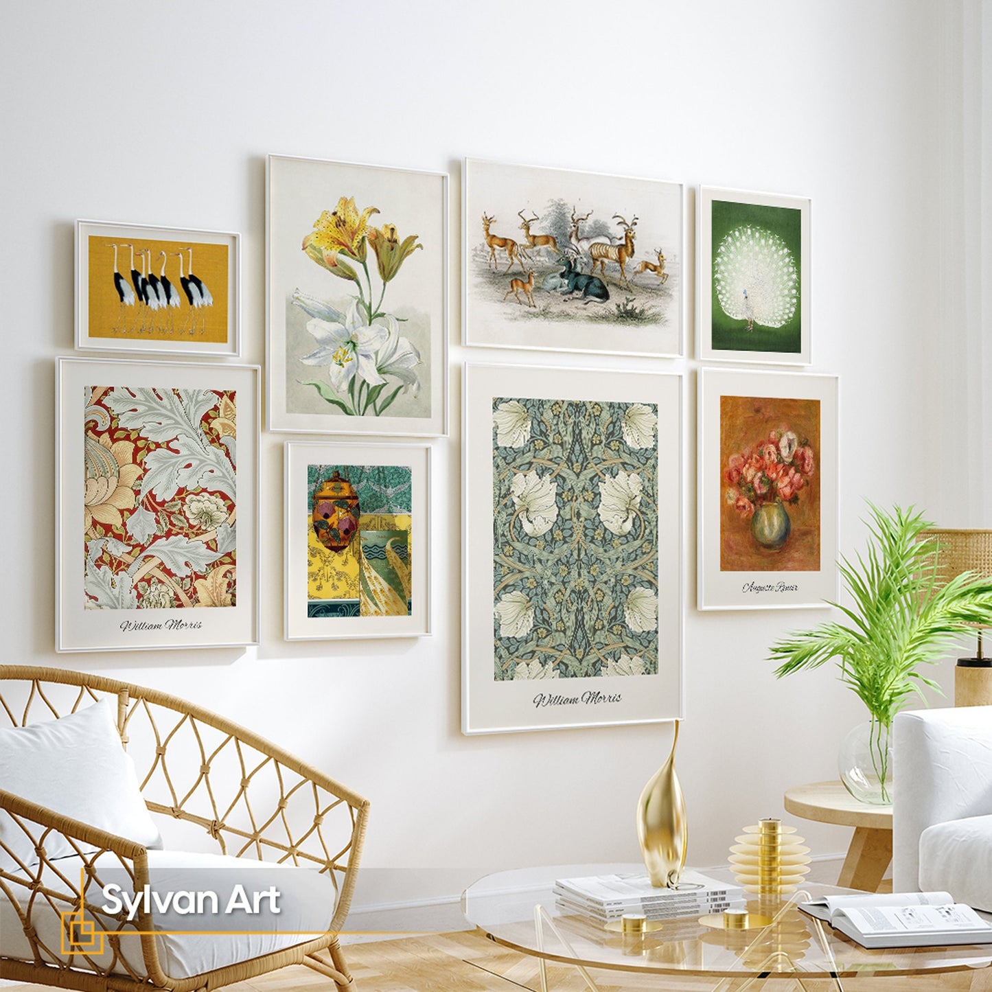 Sylvan Art - Eclectic FRAMED Gallery Set Art Deco of 8