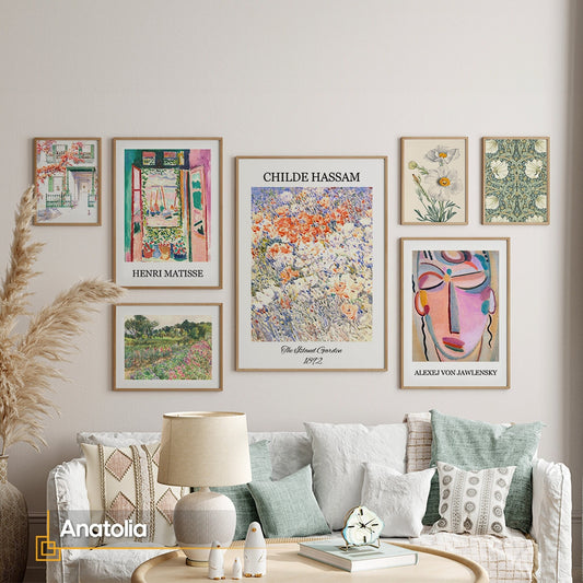 Anatolia - Eclectic Gallery Wall Set FRAMED Wall Gallery Set Of 7 Pieces