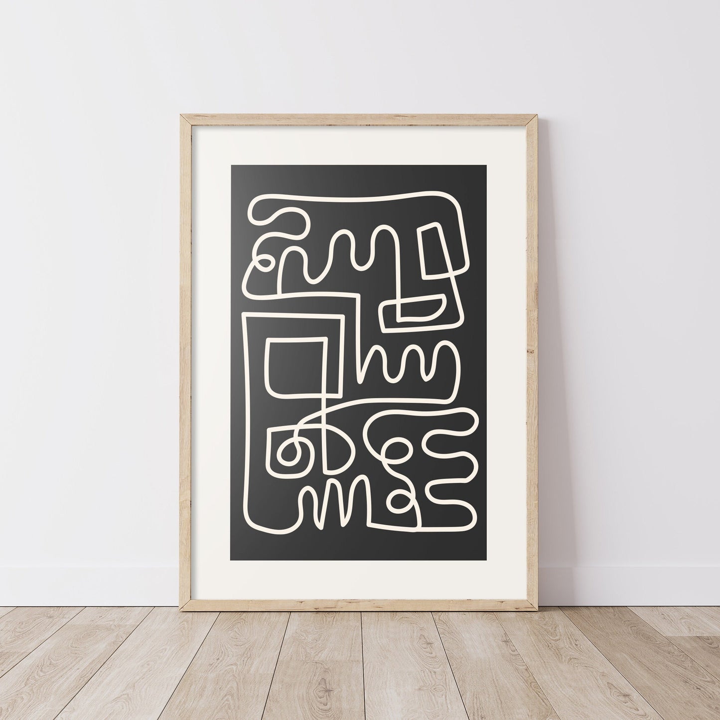 Simplicite - Modern Abstract Gallery Wall Set FRAMED 5 Piece