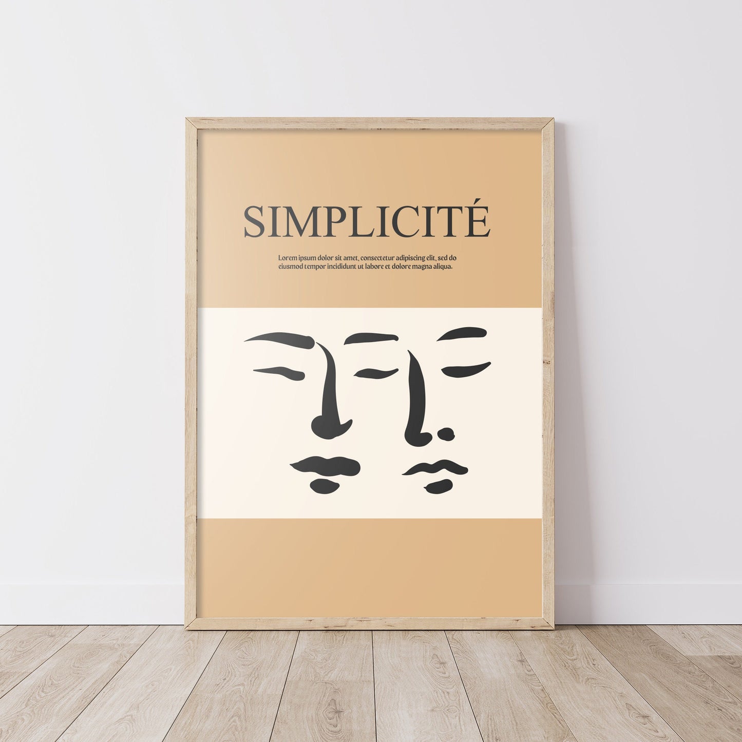 Simplicite - Modern Abstract Gallery Wall Set FRAMED 5 Piece