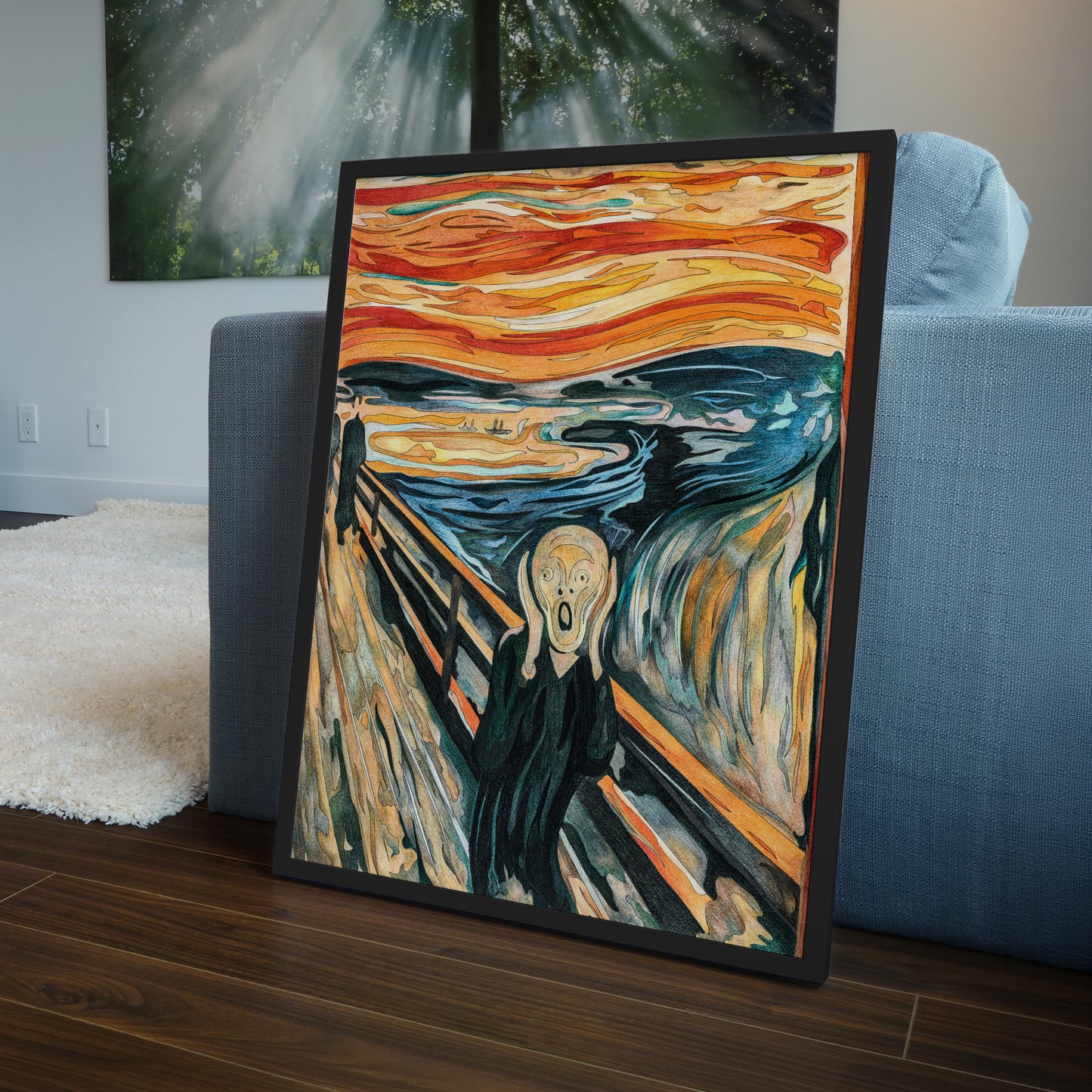 Edvard Munch The Scream Wooden Framed Wall Art Print