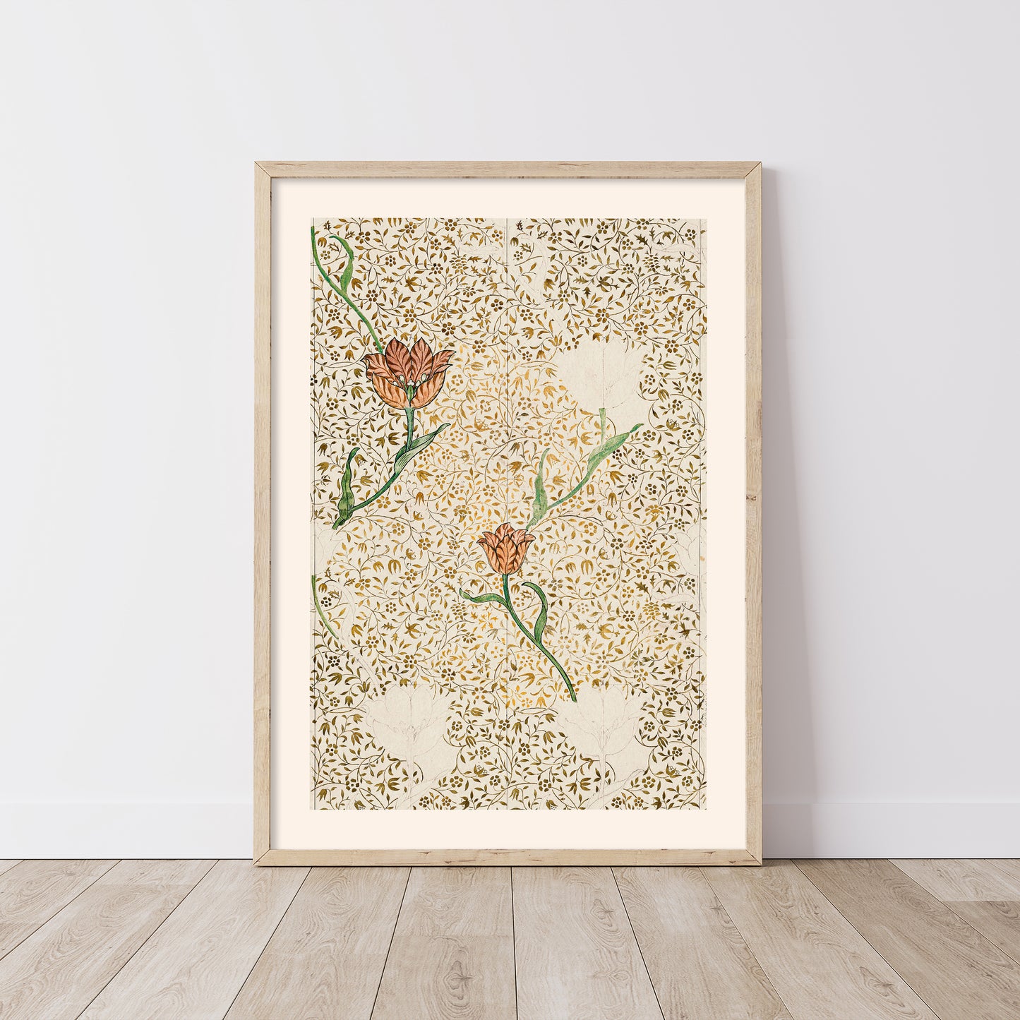 William Morris Vintage Botanical Floral Wooden Framed Wall Art Print