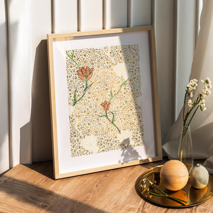 William Morris Vintage Botanical Floral Wooden Framed Wall Art Print