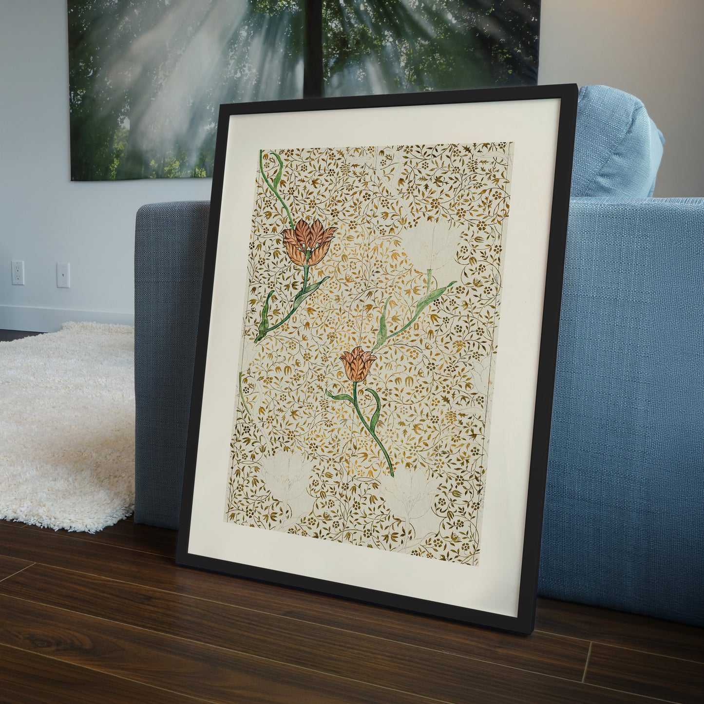 William Morris Vintage Botanical Floral Wooden Framed Wall Art Print