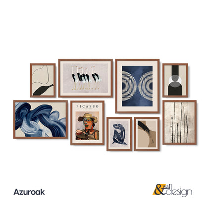 Azuroak Gallery Wall Set – Curated Collection of Abstract and Modern Art