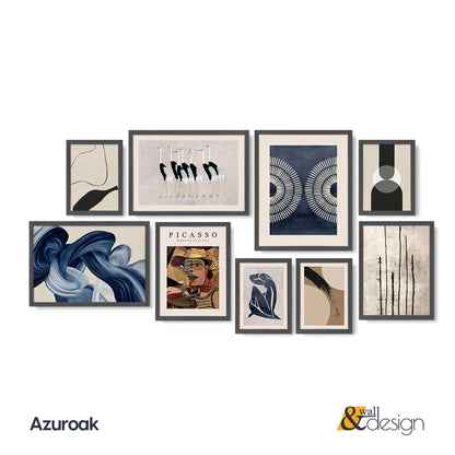 Azuroak Gallery Wall Set – Curated Collection of Abstract and Modern Art
