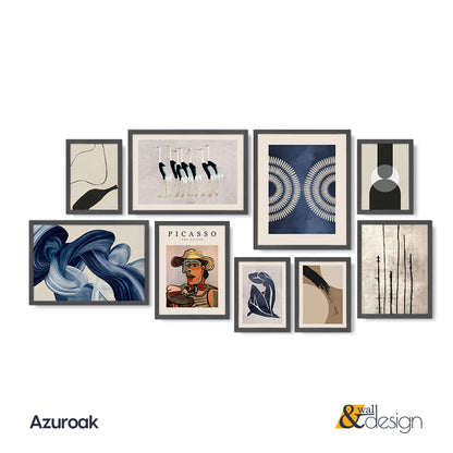 Azuroak Gallery Wall Set – Curated Collection of Abstract and Modern Art