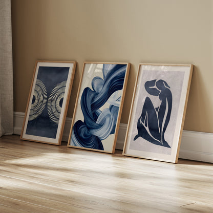 Azuroak Gallery Wall Set – Curated Collection of Abstract and Modern Art