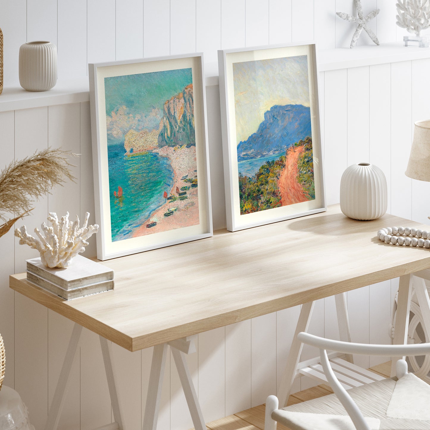 Claude Monet Wall Art Set of 8 | Monet Framed Gallery Fine Art Prints