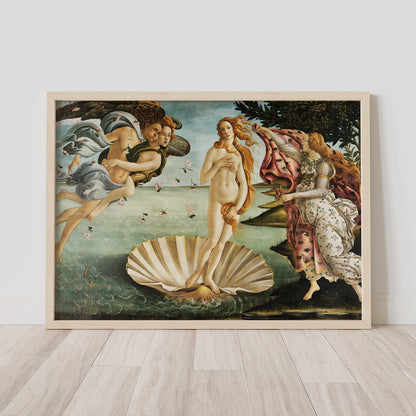 Classical Renaissance Nude Art 4 Piece Wall Art Set - Birth of Venus, Klimt Danae Inspired Print, Museum Fine Art Gallery Wall Set