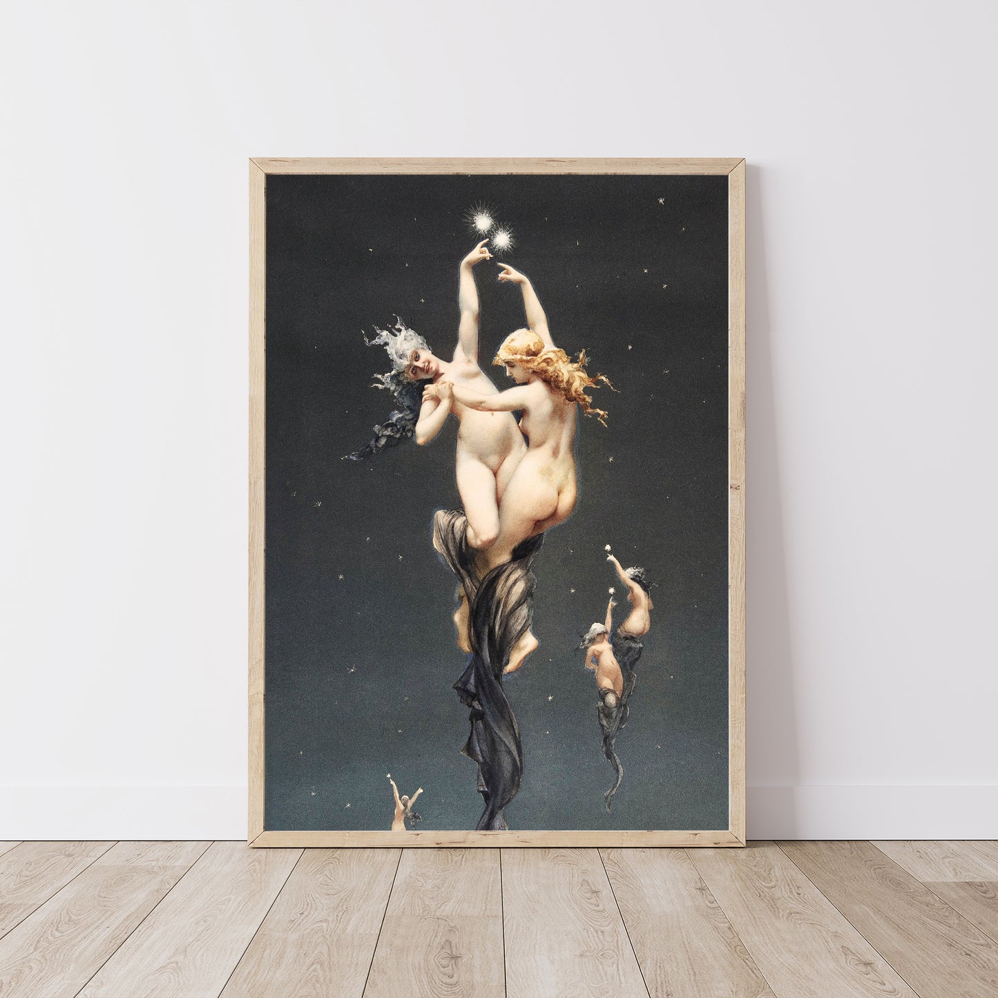 Classical Renaissance Nude Art 4 Piece Wall Art Set - Birth of Venus, Klimt Danae Inspired Print, Museum Fine Art Gallery Wall Set