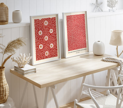 Eclectic Gallery Wall Art Set of 8 — Picasso, William Morris & Vintage Botanical Prints, Wood Framed