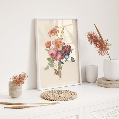 Eclectic Gallery Wall Art Set of 8 — Picasso, William Morris & Vintage Botanical Prints, Wood Framed