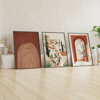 Mediterranean Botanical & Architecture Framed Wall Art Set | Floranda