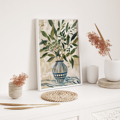 Mediterranean Botanical & Architecture Framed Wall Art Set | Floranda