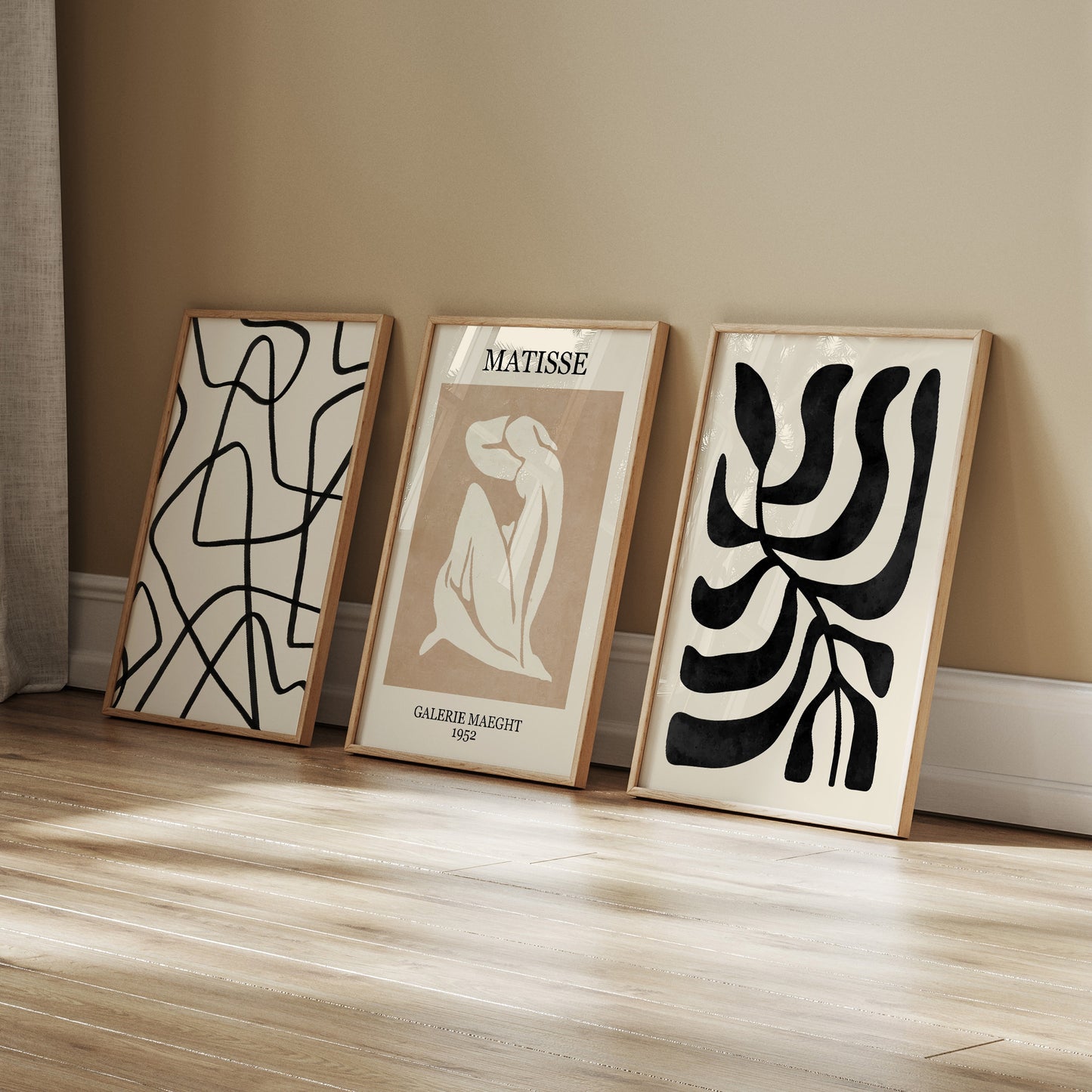 Galerbe - Abstract Matisse Framed Wall Art Set of 6