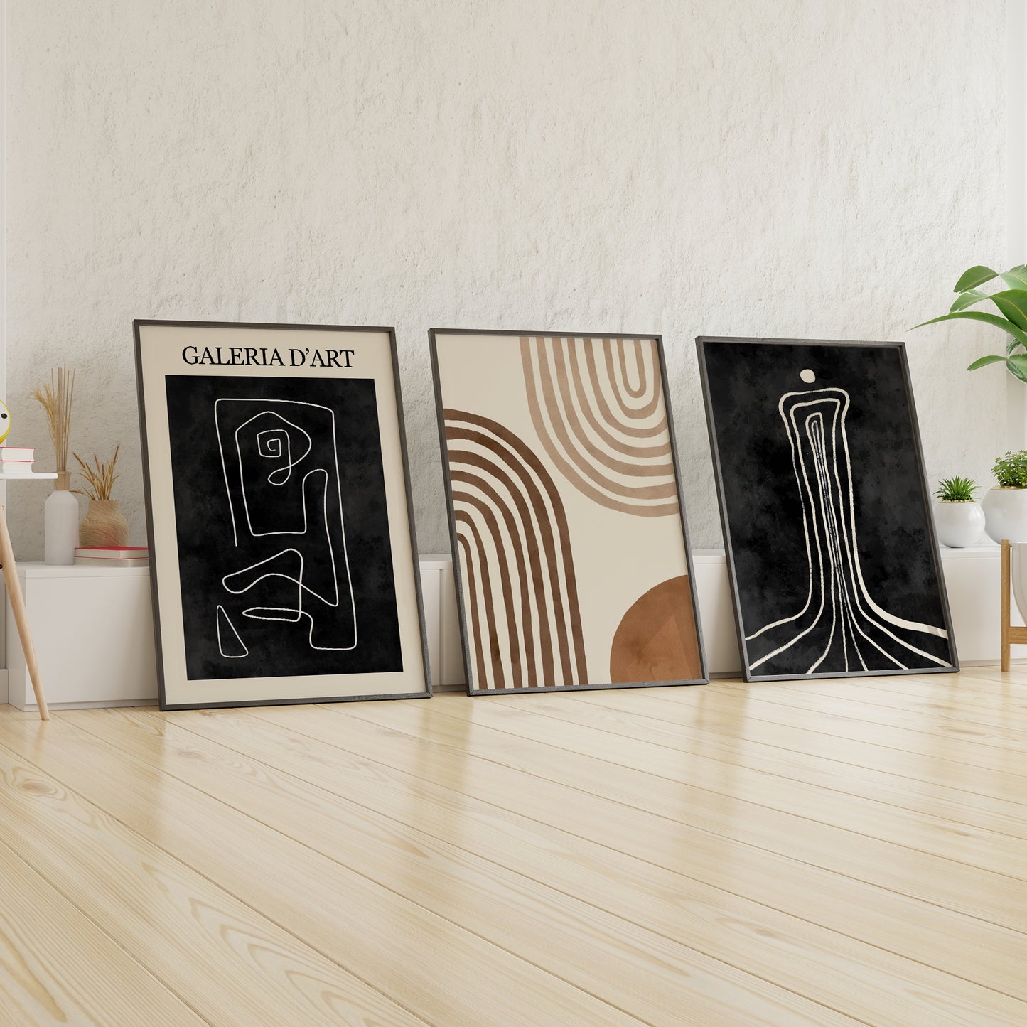 Galerbe - Abstract Matisse Framed Wall Art Set of 6