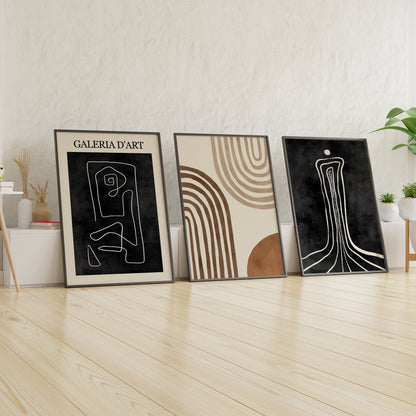 Galerbe - Abstract Matisse Framed Wall Art Set of 6
