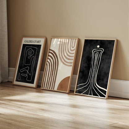 Galerbe - Abstract Matisse Framed Wall Art Set of 6