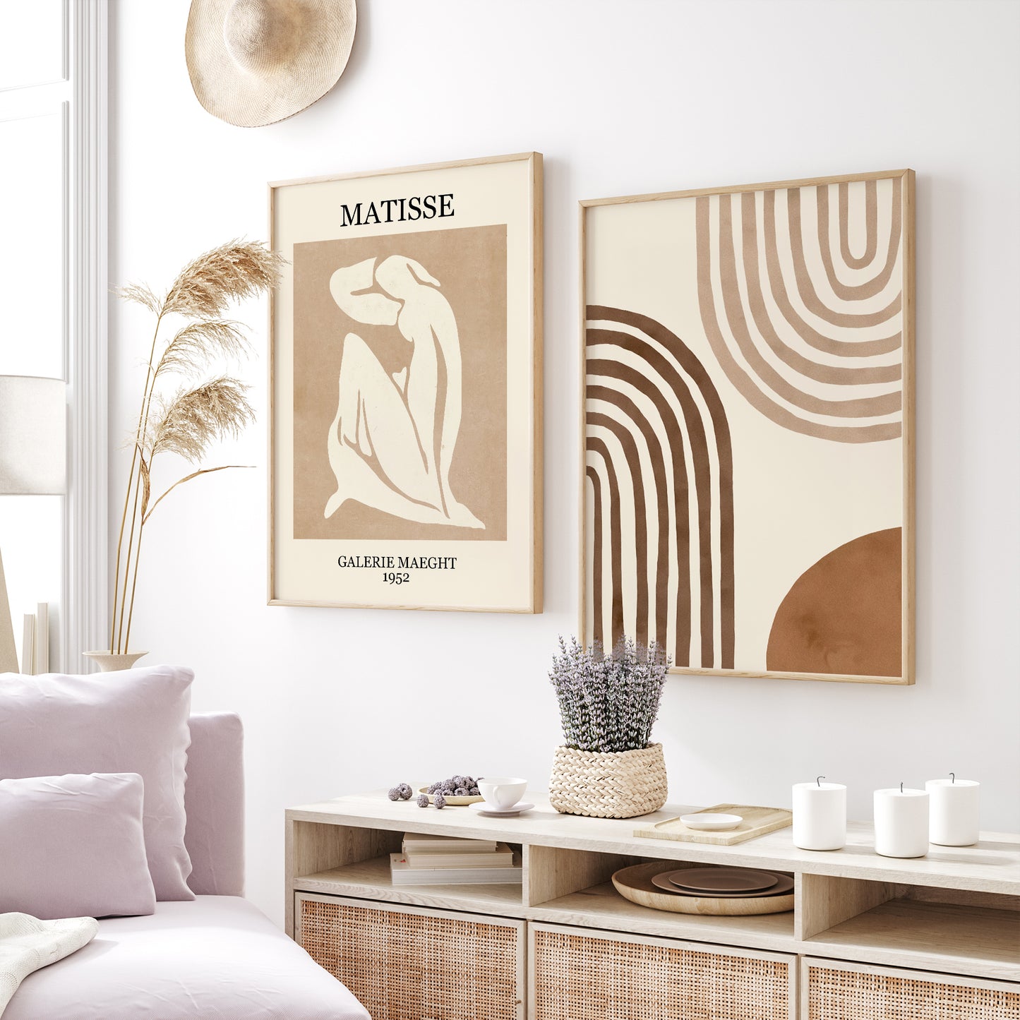 Galerbe - Abstract Matisse Framed Wall Art Set of 6