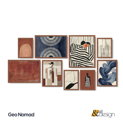 Framed Minimalist Geometric & Portrait Wall Art Gallery | Geo Nomad
