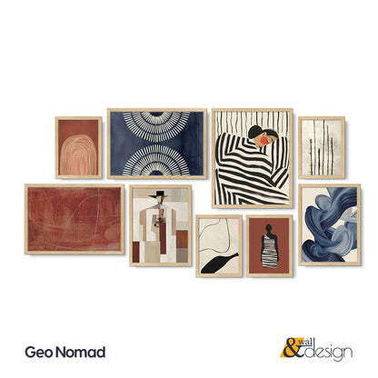 Framed Minimalist Geometric & Portrait Wall Art Gallery | Geo Nomad