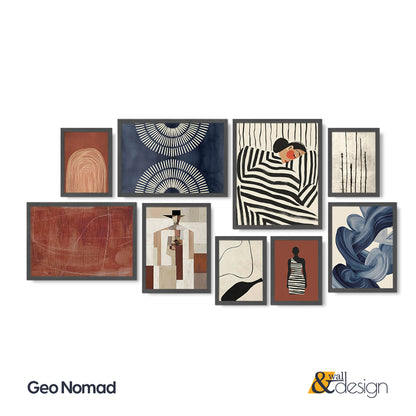 Framed Minimalist Geometric & Portrait Wall Art Gallery | Geo Nomad