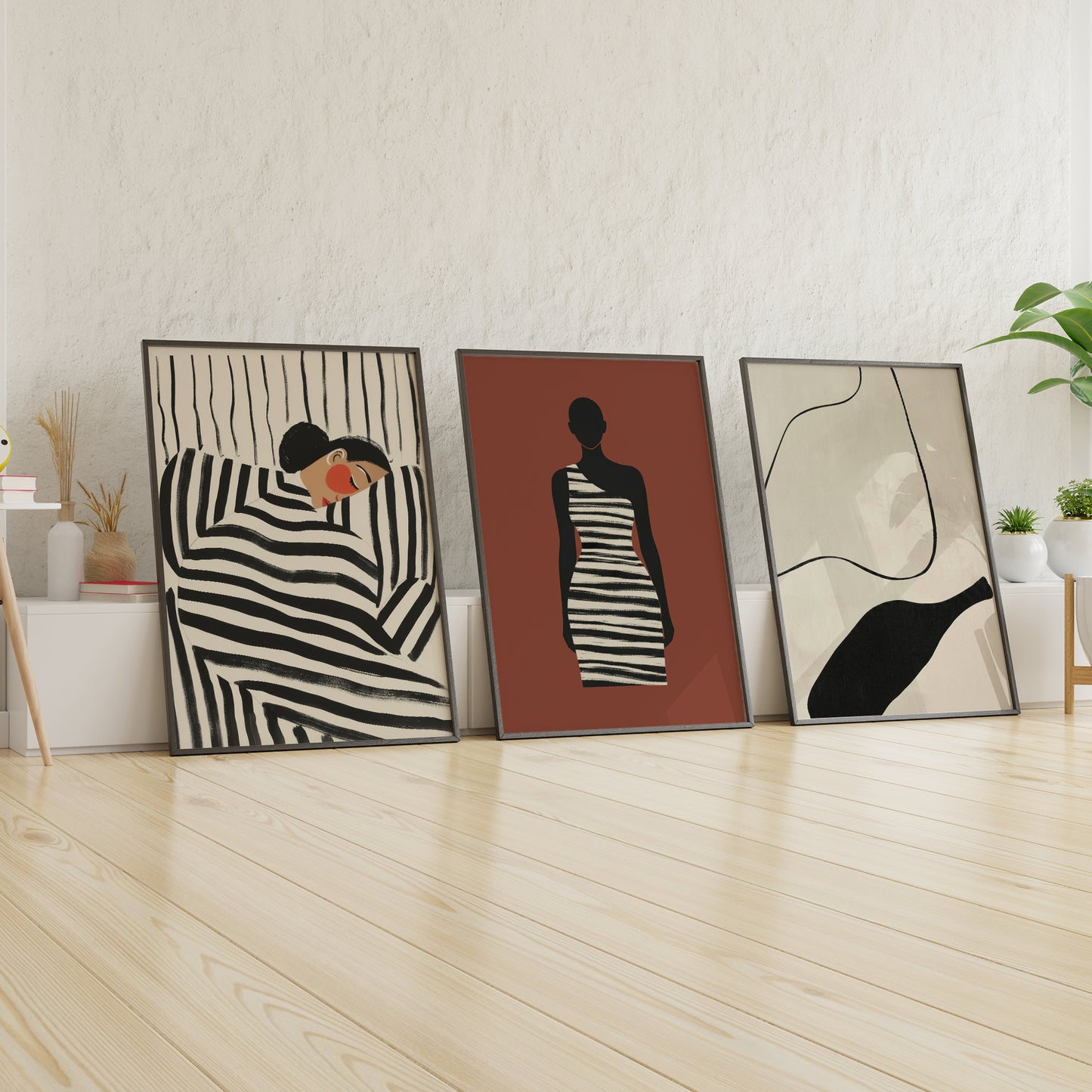 Framed Minimalist Geometric & Portrait Wall Art Gallery | Geo Nomad