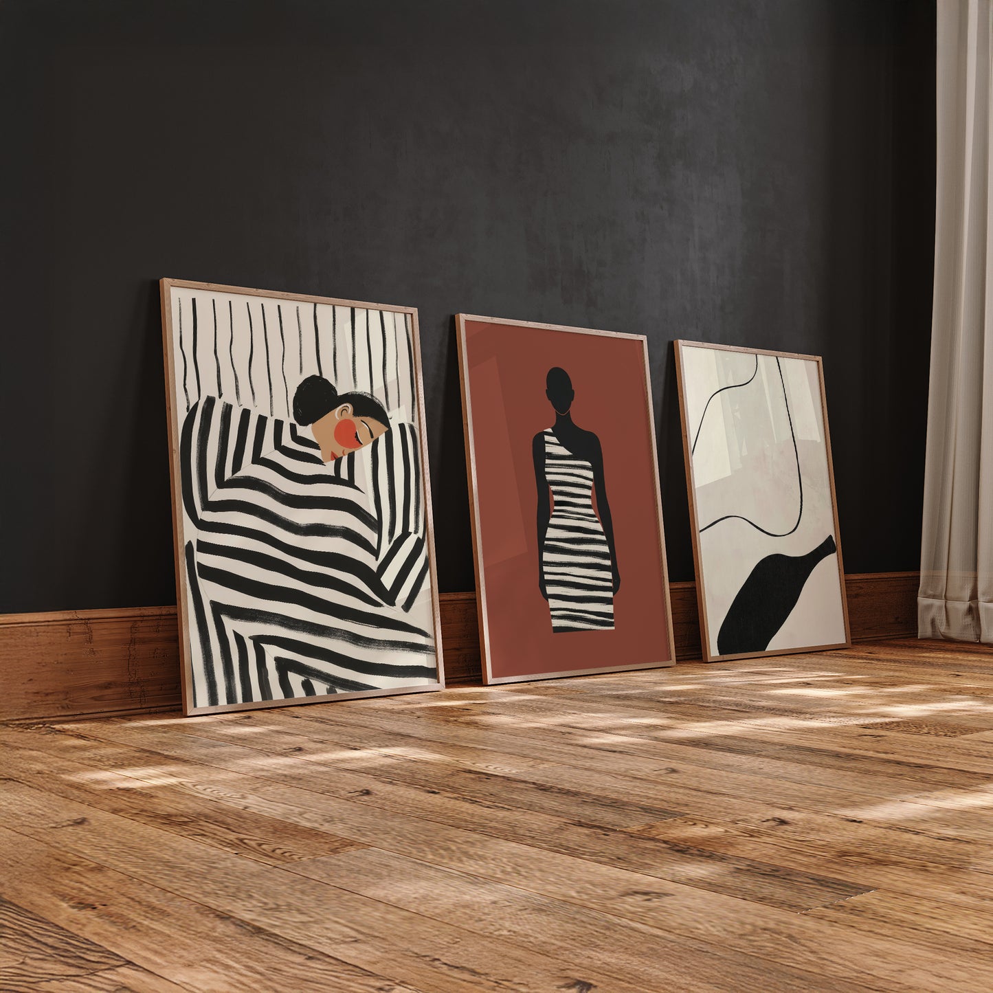Framed Minimalist Geometric & Portrait Wall Art Gallery | Geo Nomad
