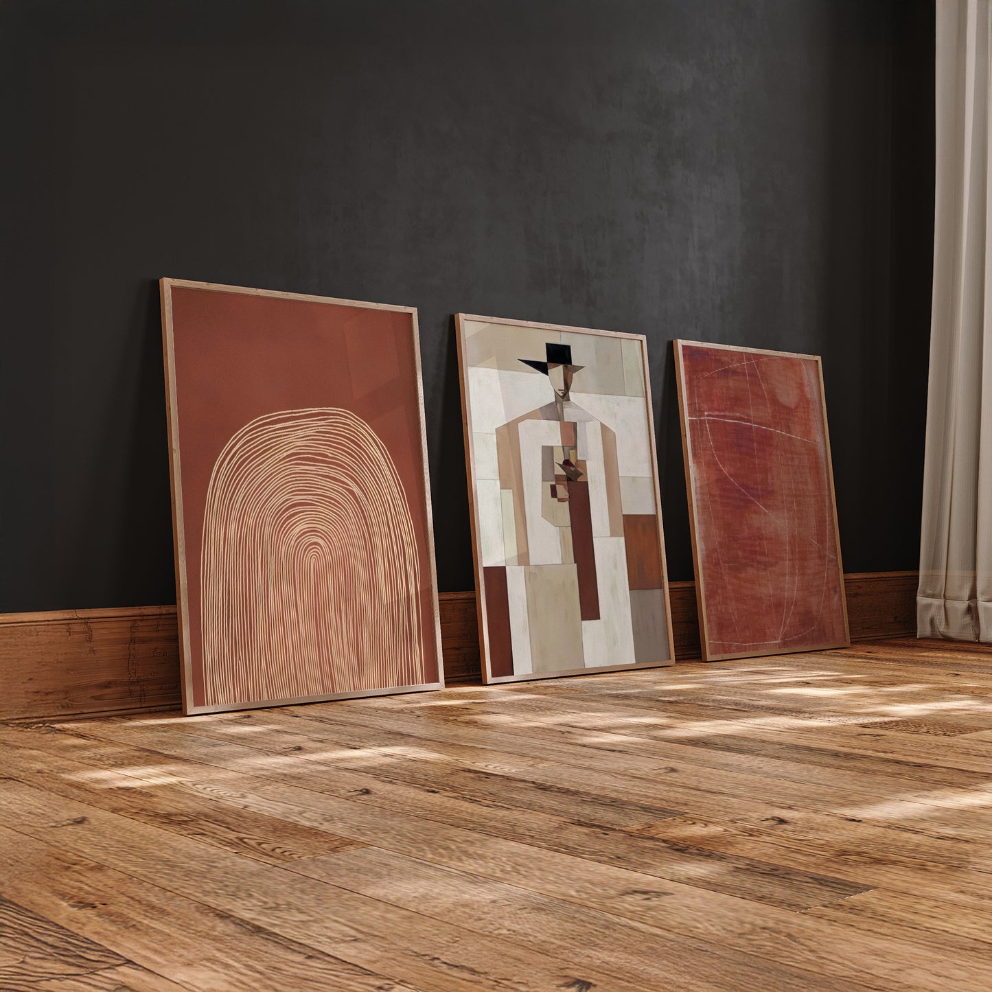 Framed Minimalist Geometric & Portrait Wall Art Gallery | Geo Nomad